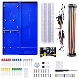 GeeekPi Raspberry Pi 4 Holder ABS Holder Breadboard Holder Kit pour Raspberry Pi 4B,3B+,3B,2B,B+,Zero,Zero W,Arduino UNO,Arduino Mega 2560 (Bleu)